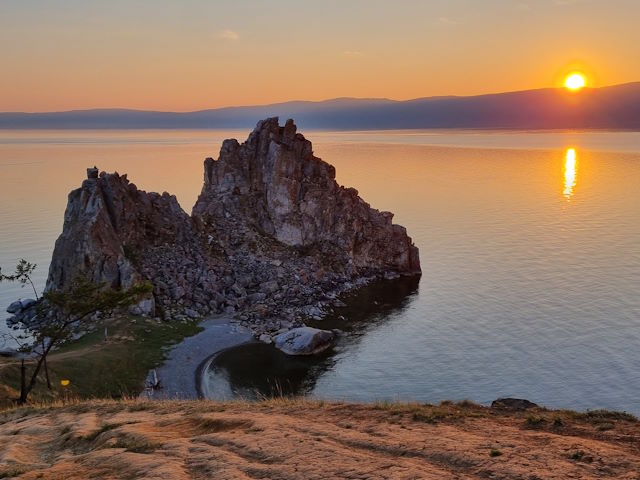 Altmeppen russische Uhren - Schamanenfelsen bei Sonnenuntergang