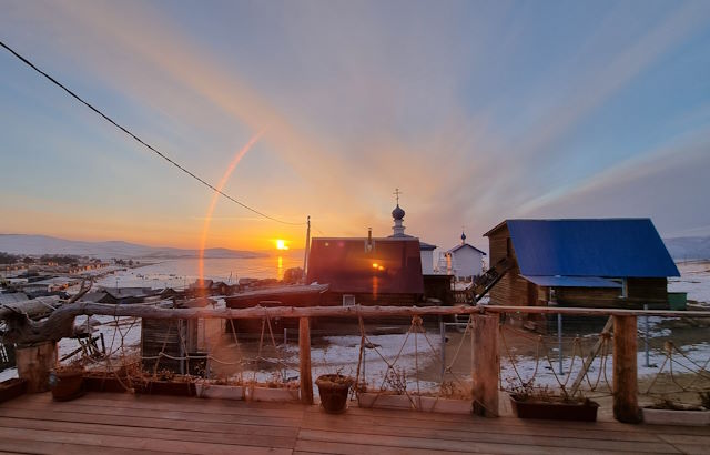 Altmeppen russische Uhren - Sonnenuntergang auf Olchon